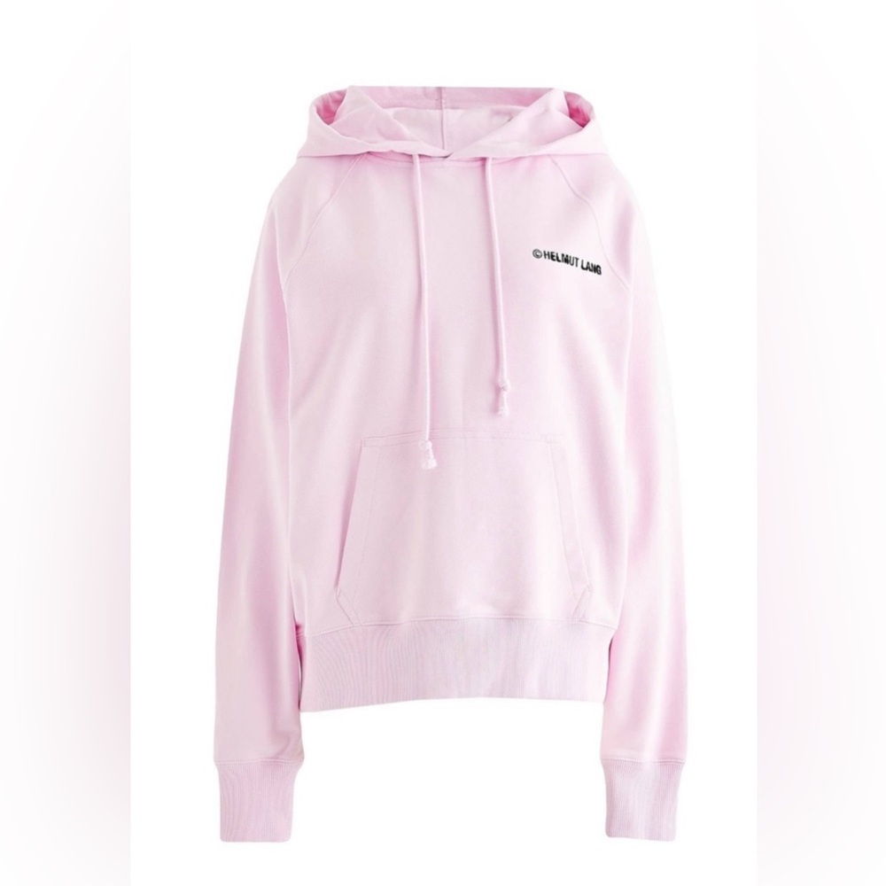 Helmut Lang Stencil Hoodie in Cherry Blossom Pink
